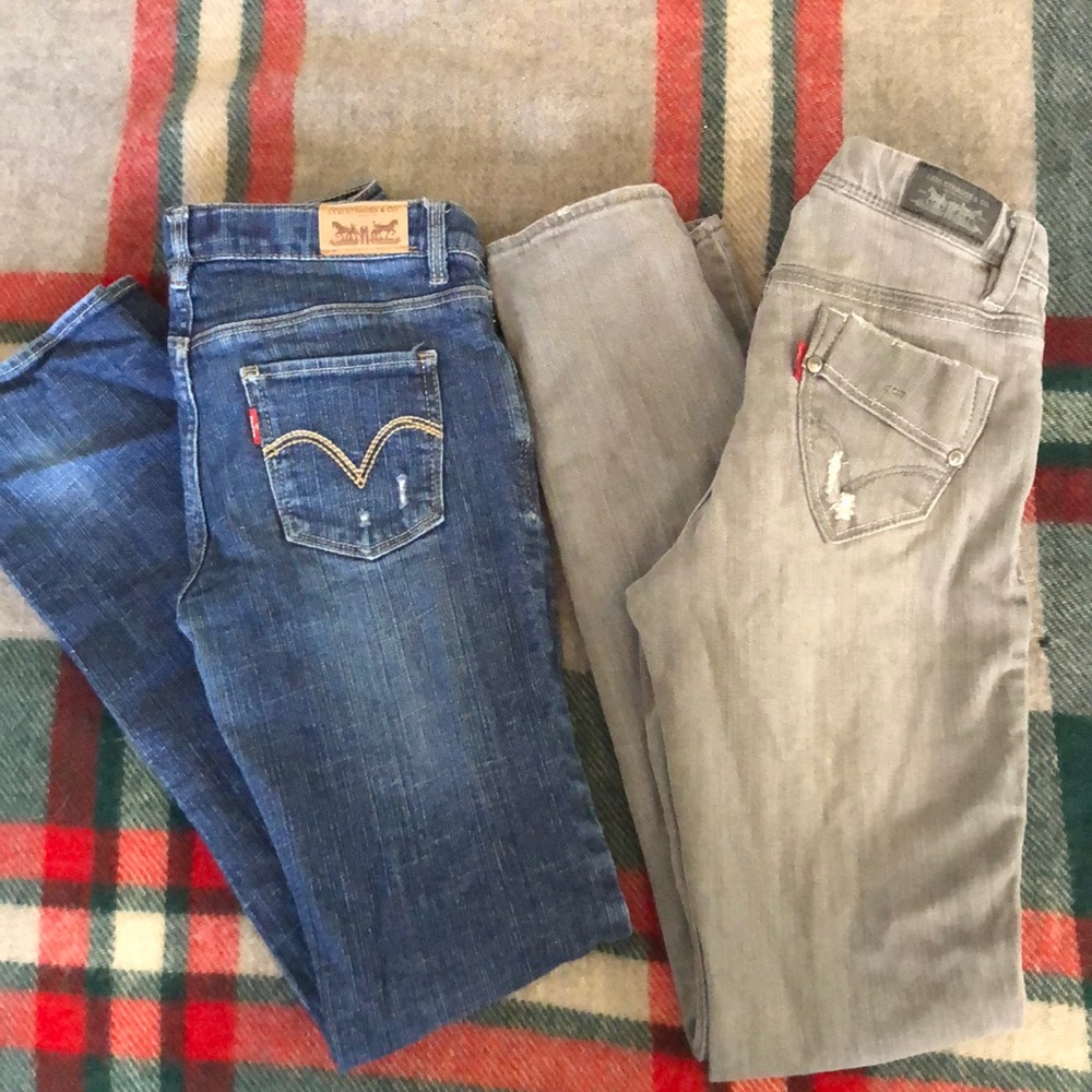 Girl’s Levi’s Slim Straight & Grey Skinny Jeans